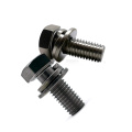 High tensile Stainless steel ss304 / 306 Hexagon head sems screw